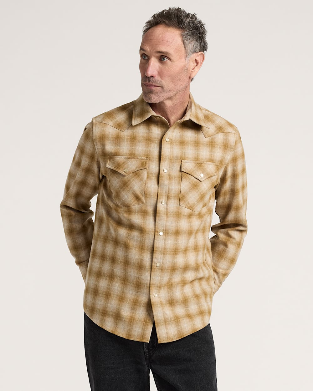 PENDLETON MEN'S PLAID SNAP-FRONT WESTERN CANYON SHIRT