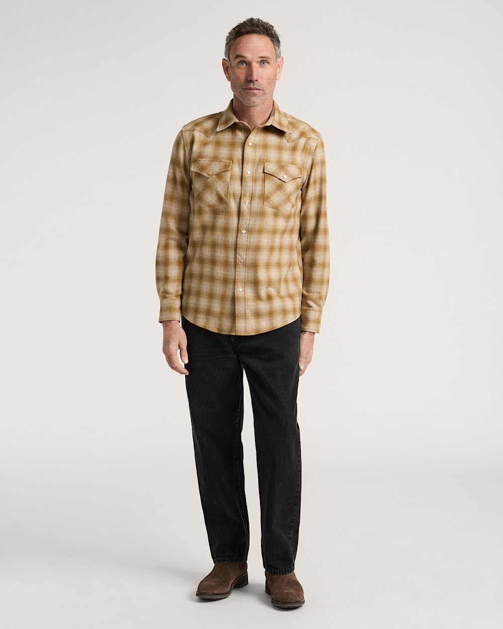 PENDLETON MEN'S PLAID SNAP-FRONT WESTERN CANYON SHIRT