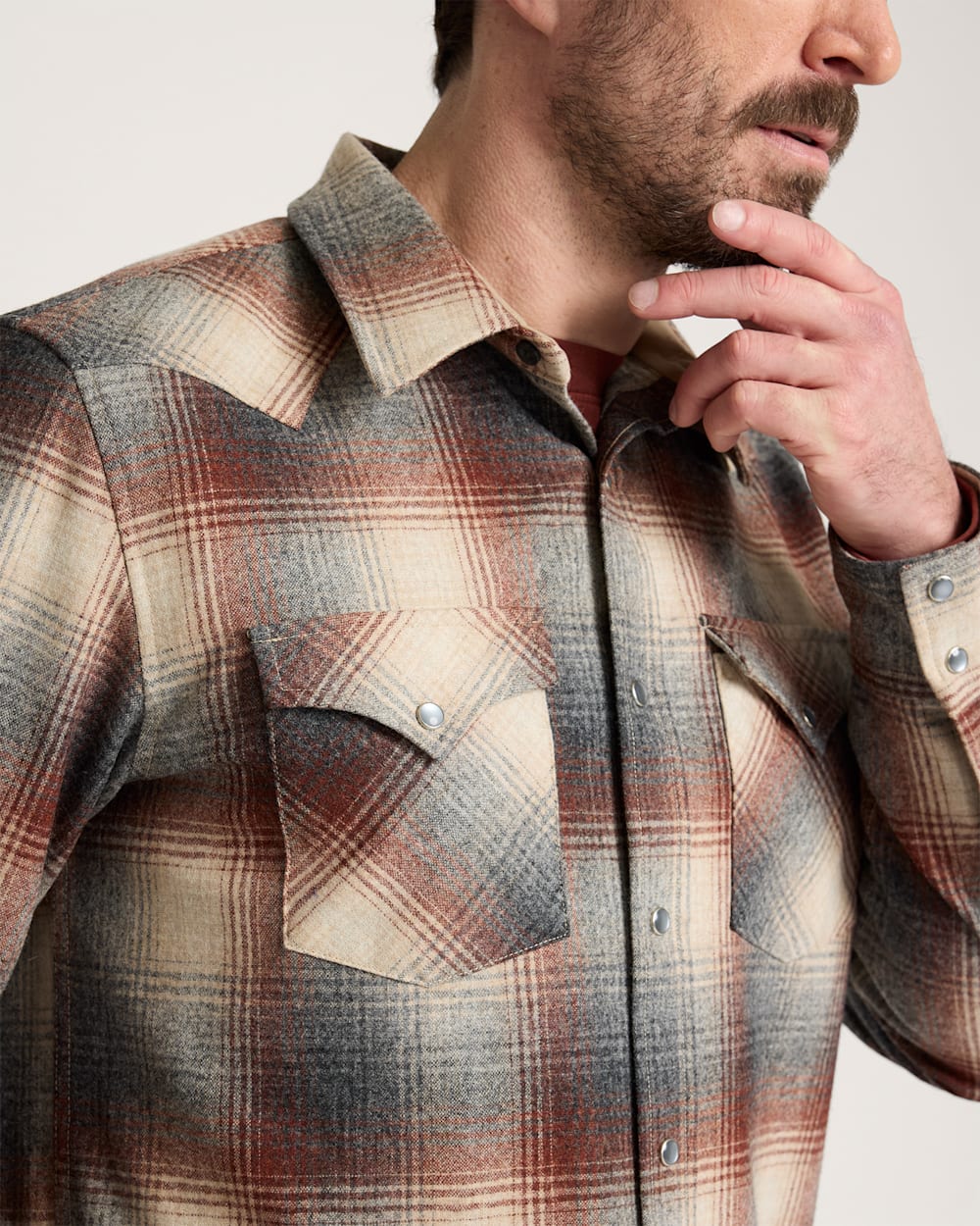 PENDLETON MEN'S PLAID SNAP-FRONT WESTERN CANYON SHIRT