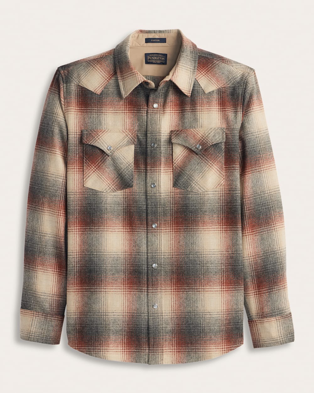 PENDLETON MEN'S PLAID SNAP-FRONT WESTERN CANYON SHIRT