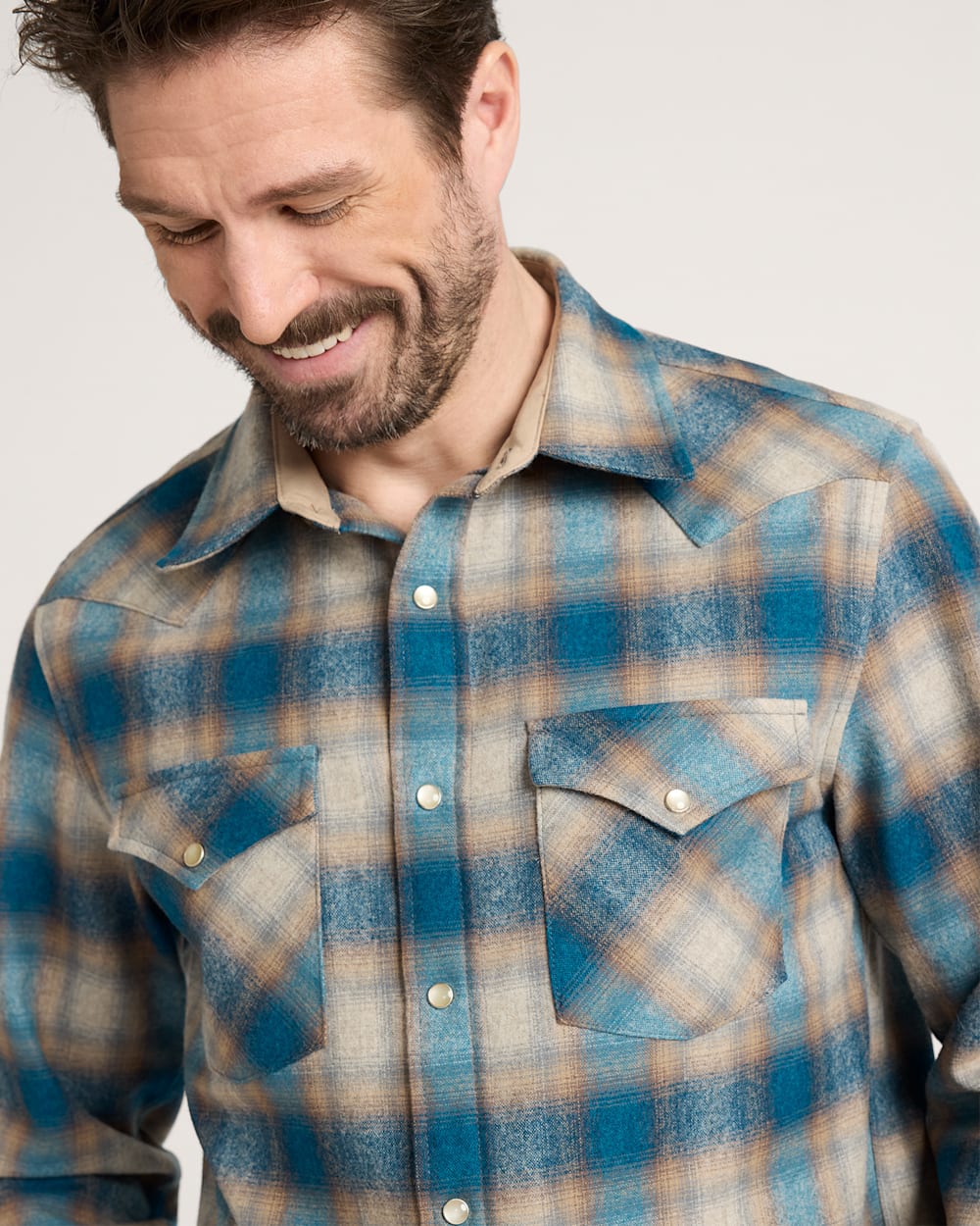 PENDLETON MEN'S PLAID SNAP-FRONT WESTERN CANYON SHIRT