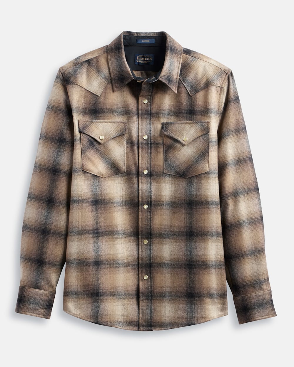 PENDLETON MEN'S PLAID SNAP-FRONT WESTERN CANYON SHIRT