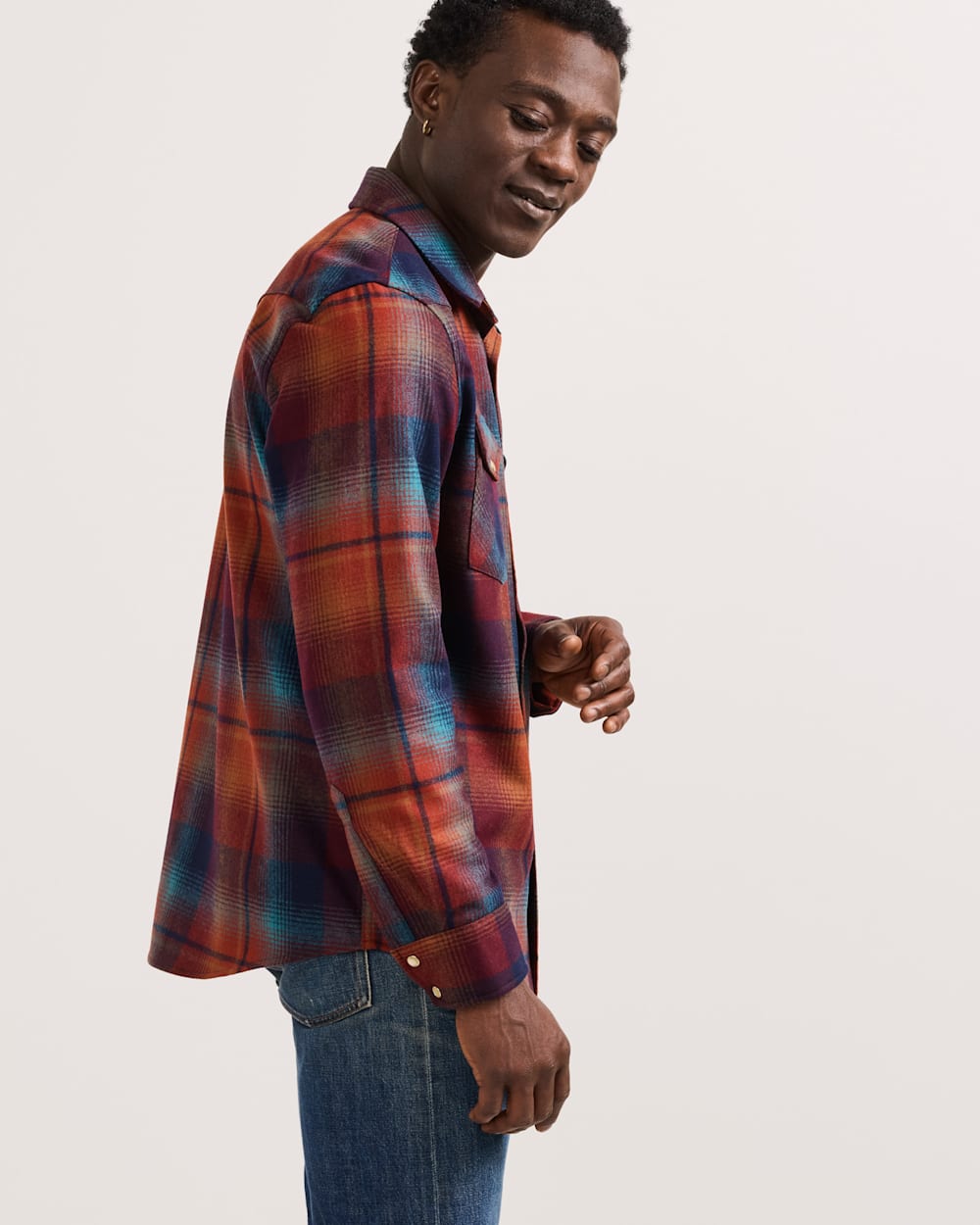 PENDLETON MEN'S PLAID SNAP-FRONT WESTERN CANYON SHIRT