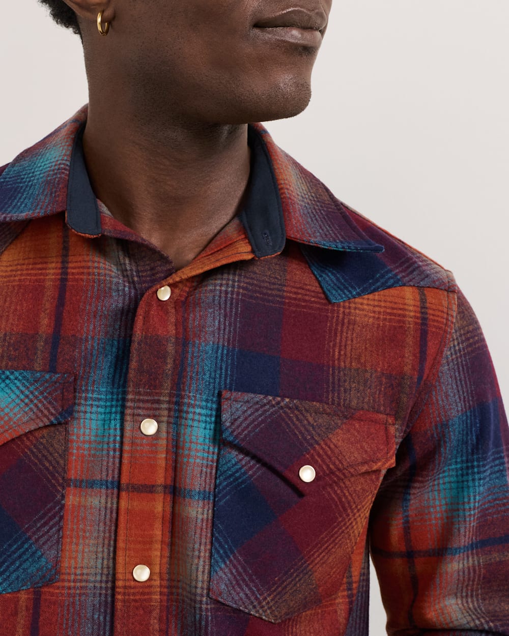 PENDLETON MEN'S PLAID SNAP-FRONT WESTERN CANYON SHIRT