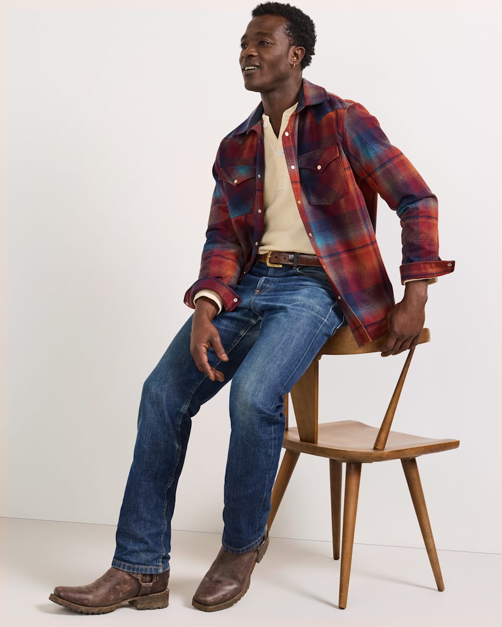 PENDLETON MEN'S PLAID SNAP-FRONT WESTERN CANYON SHIRT
