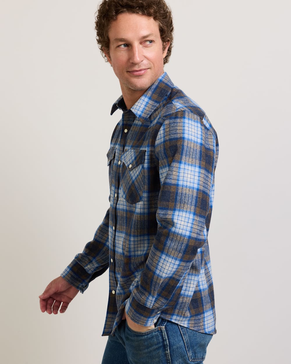 PENDLETON MEN'S PLAID SNAP-FRONT WESTERN CANYON SHIRT