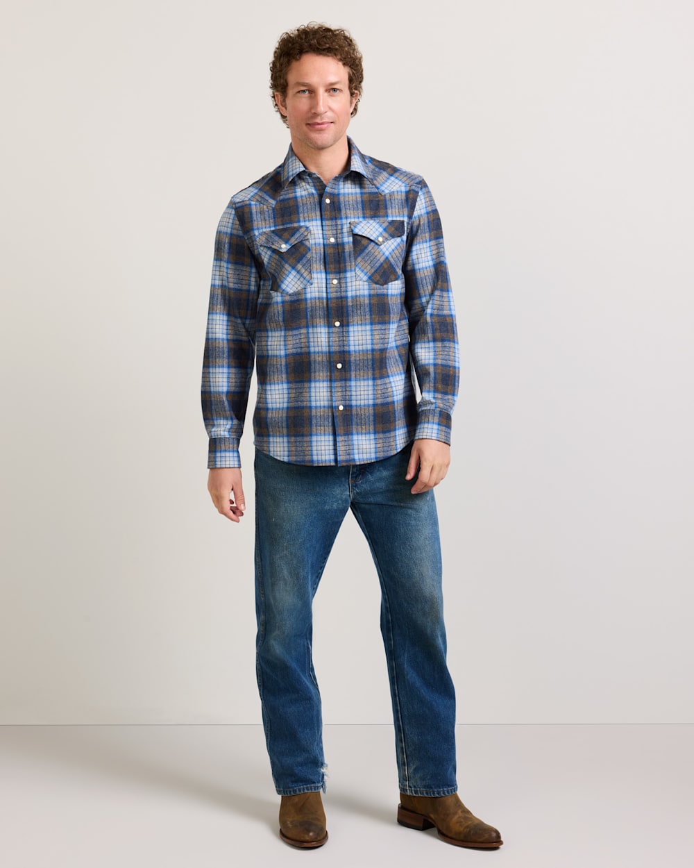 PENDLETON MEN'S PLAID SNAP-FRONT WESTERN CANYON SHIRT