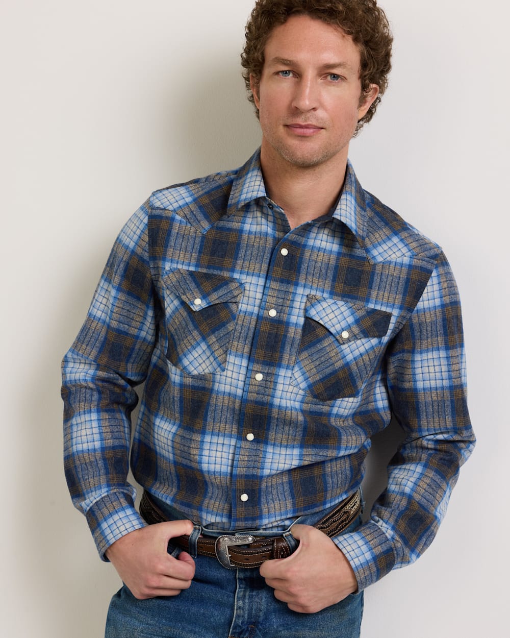 PENDLETON MEN'S PLAID SNAP-FRONT WESTERN CANYON SHIRT
