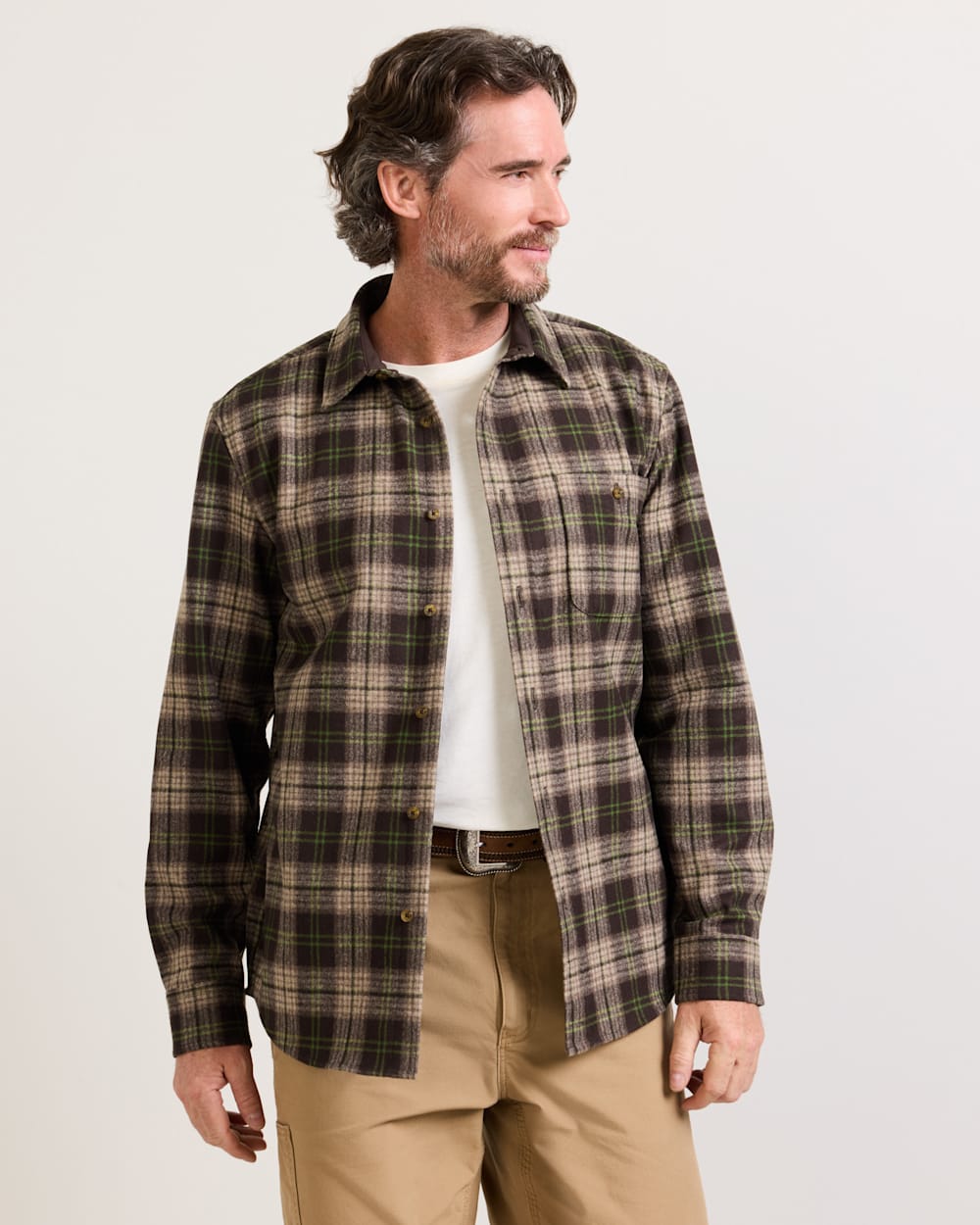 PENDLETON MEN'S PLAID ELBOW-PATCH TRAIL SHIRT