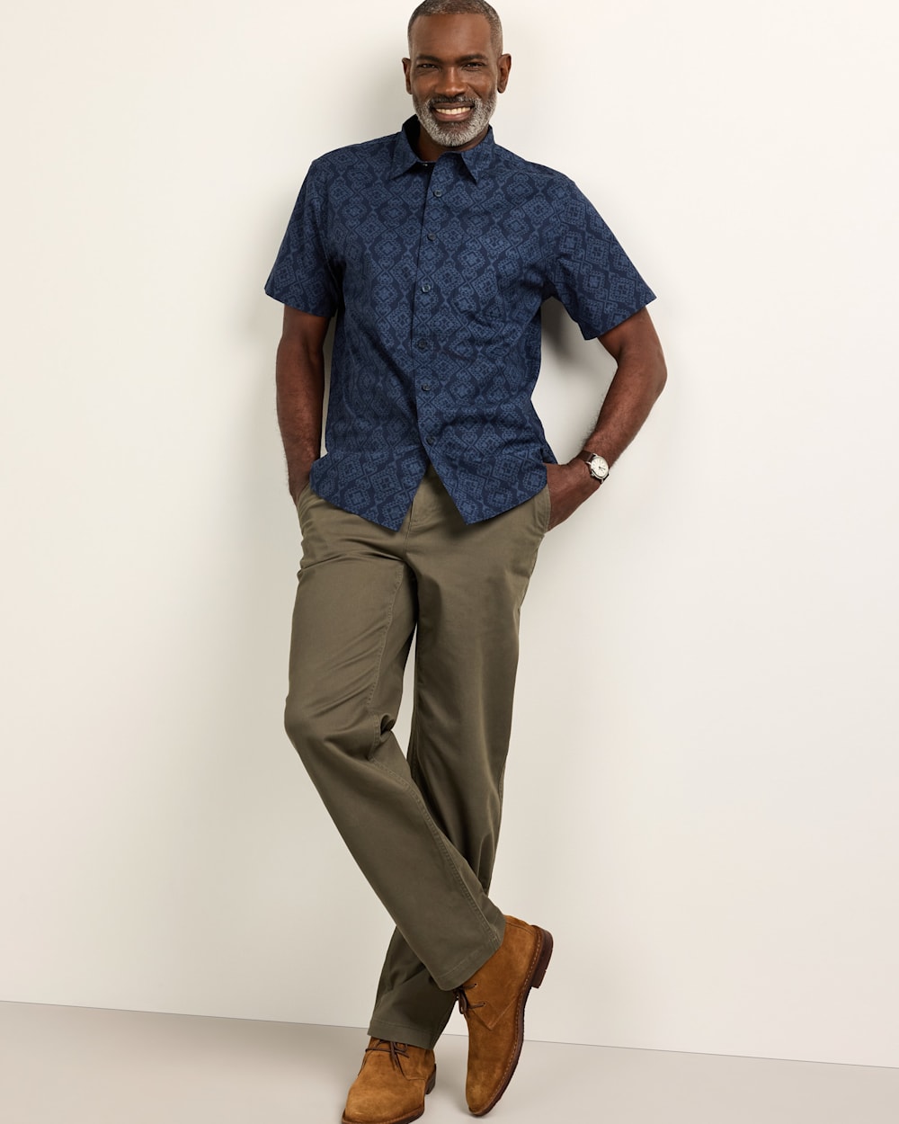 PENDLETON MEN'S SHORT-SLEEVE SHORELINE COTTON SHIRT