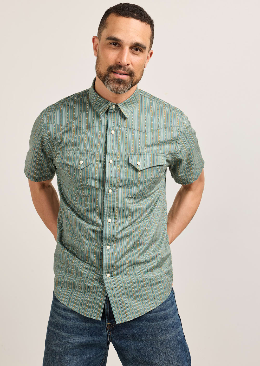 PENDLETON MEN'S SHORT-SLEEVE LARAMIE SNAP-FRONT SHIRT