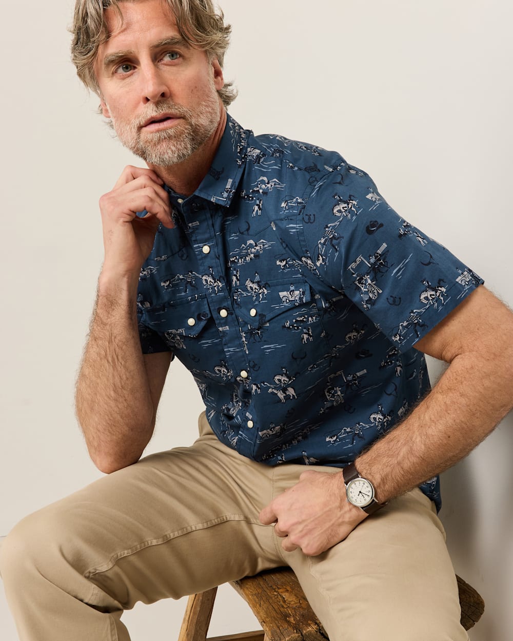 PENDLETON MEN'S SHORT-SLEEVE LARAMIE SNAP-FRONT SHIRT