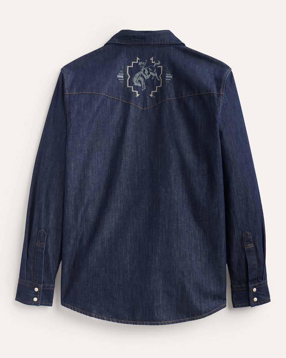PENDLETON MEN'S RODEO EMBROIDERED DENIM GAMBLER SHIRT
