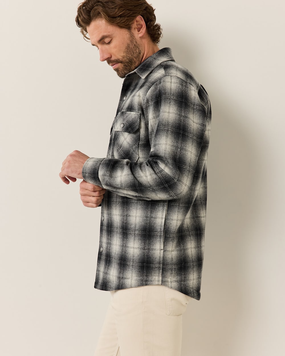 PENDLETON MEN'S PLAID QUILTED WOOL CPO JACKET