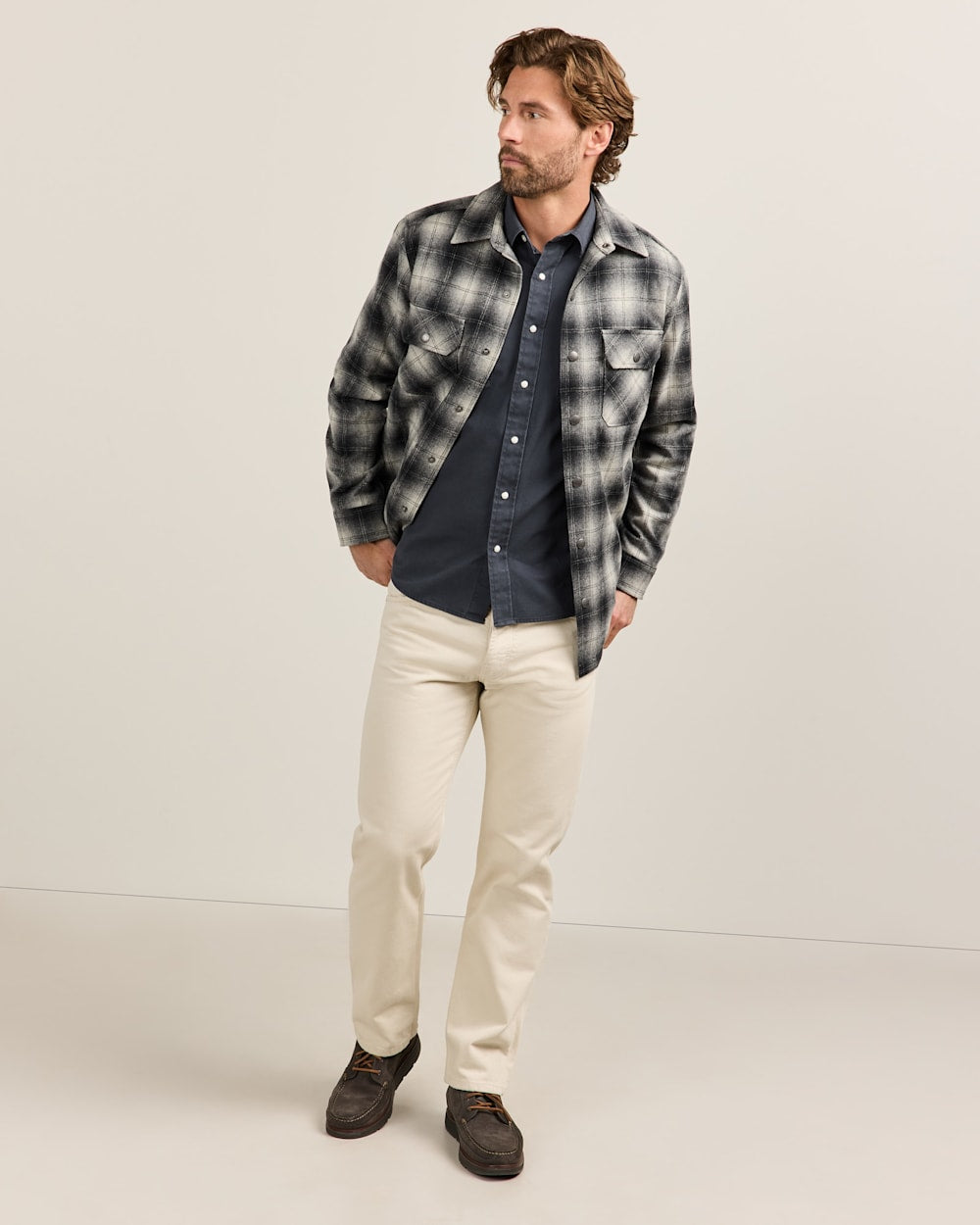PENDLETON MEN'S PLAID QUILTED WOOL CPO JACKET