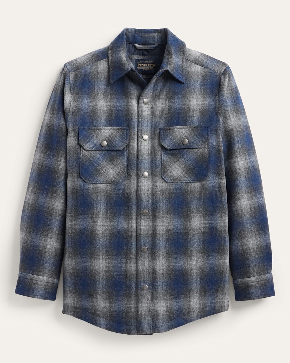 PENDLETON MEN'S PLAID QUILTED WOOL CPO JACKET