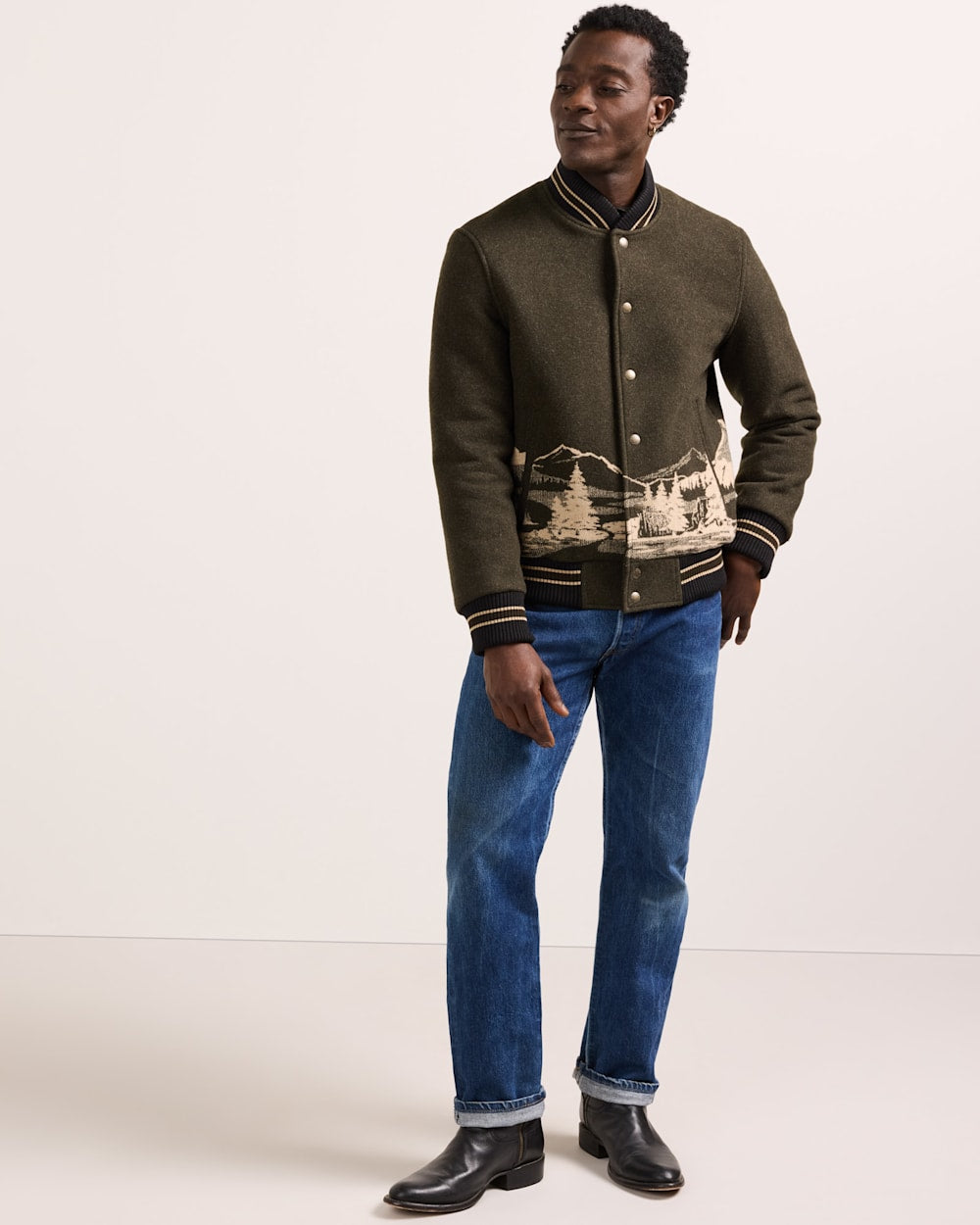 PENDLETON MEN'S LOOKOUT VALLEY VARSITY WOOL JACKET