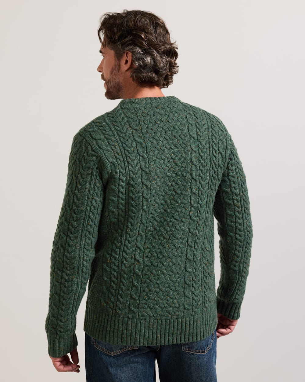 PENDLETON MEN'S WOOL DONEGAL FISHERMAN SWEATER