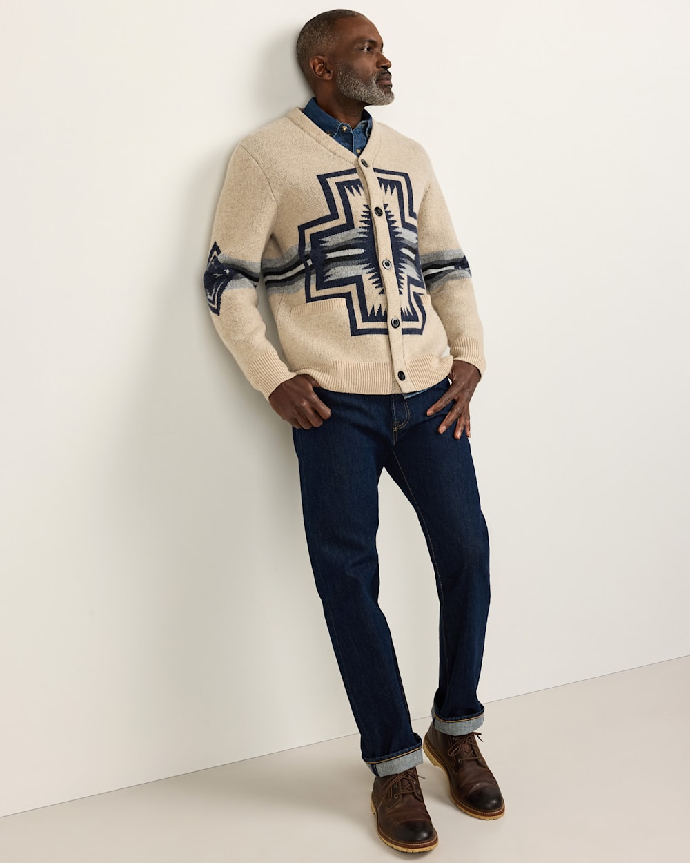 PENDLETON MEN'S HARDING LAMBSWOOL CARDIGAN
