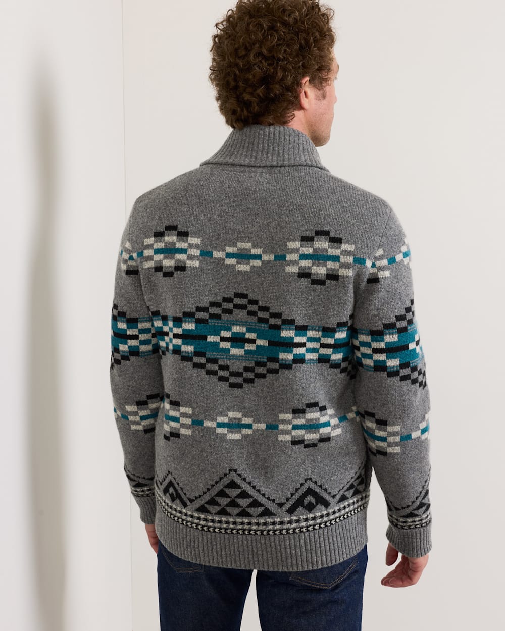 PENDLETON MEN'S LOST TRAIL LAMBSWOOL ZIP CARDIGAN