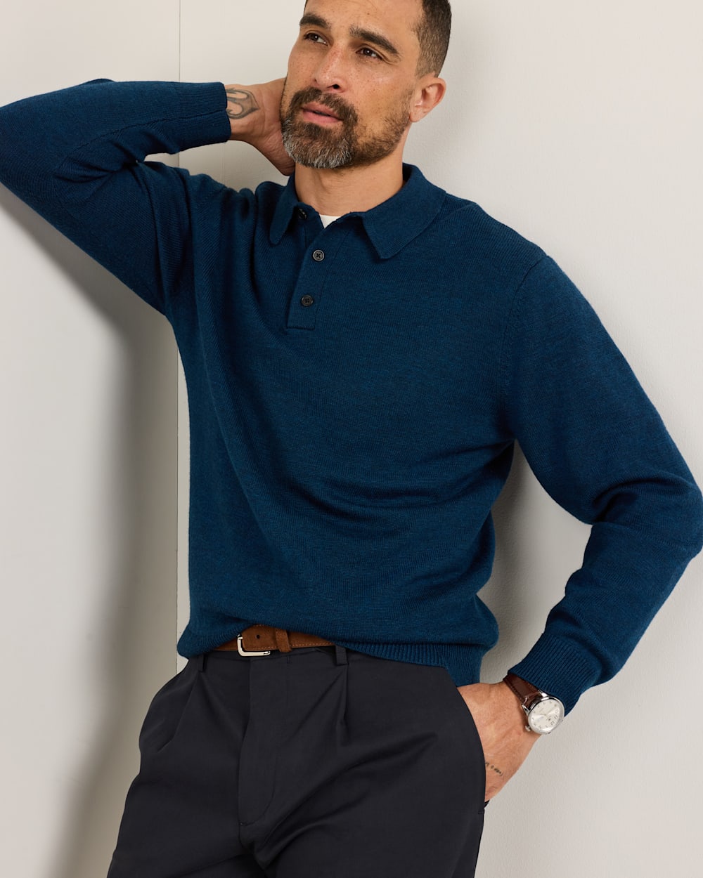 PENDLETON MEN'S MERINO POLO SWEATER