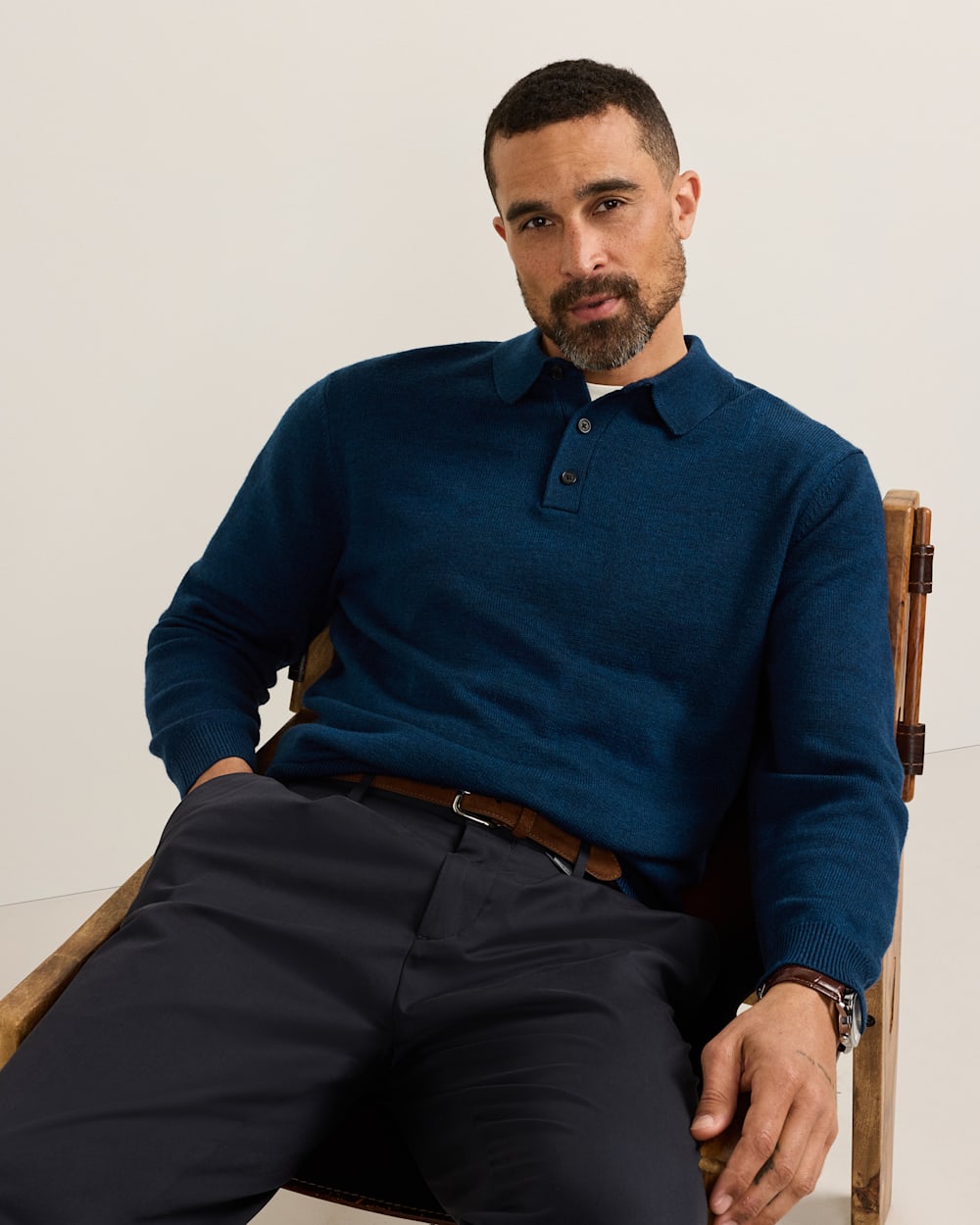PENDLETON MEN'S MERINO POLO SWEATER