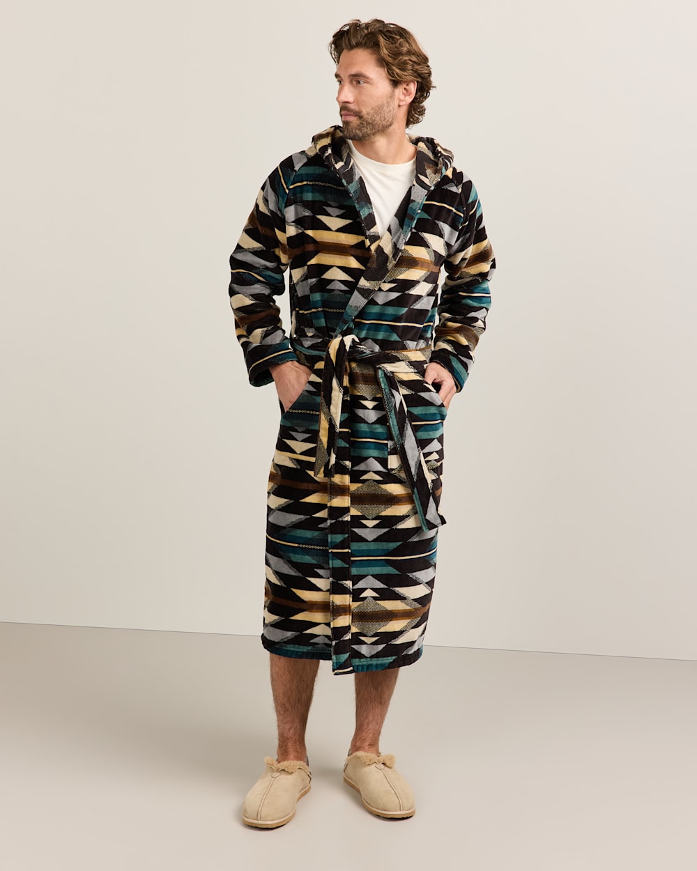 PENDLETON UNISEX WYETH TRAIL COTTON TERRY VELOUR BATHROBE
