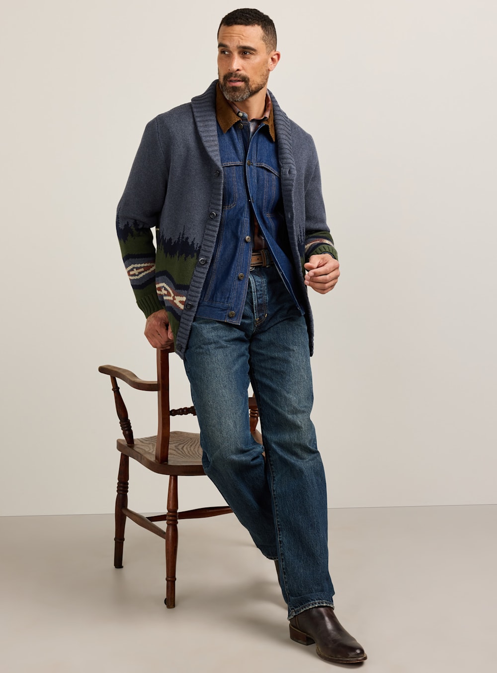 PENDLETON MEN'S MOUNTAIN COTTON CARDIGAN