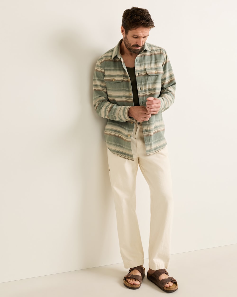 PENDLETON MEN'S STRIPE BEACH SHACK COTTON SHIRT