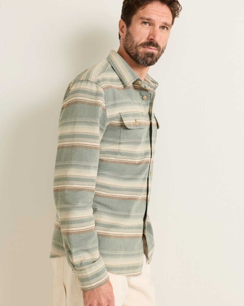 PENDLETON MEN'S STRIPE BEACH SHACK COTTON SHIRT