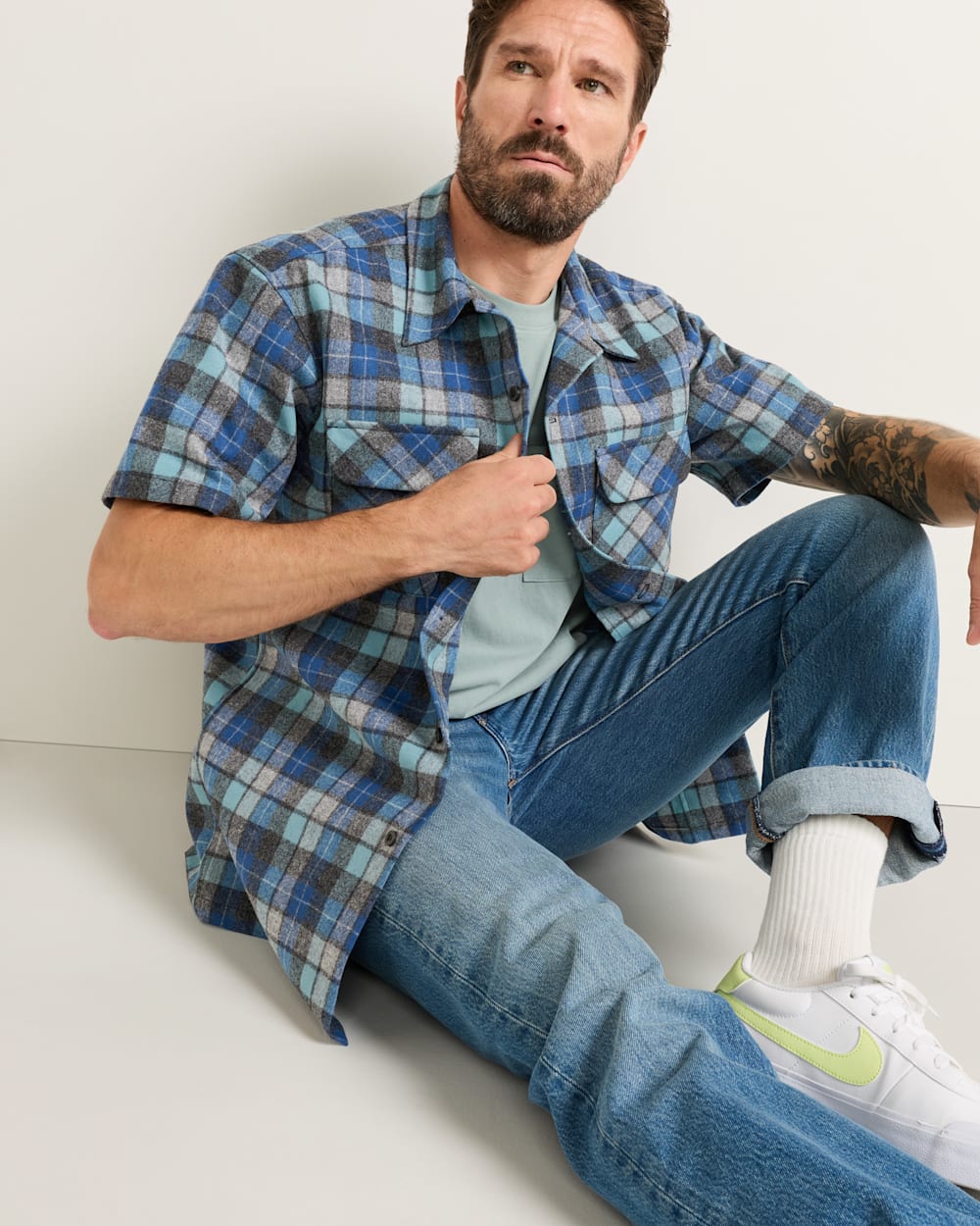 PENDLETON MEN'S SHORT-SLEEVE PLAID BOARD SHIRT