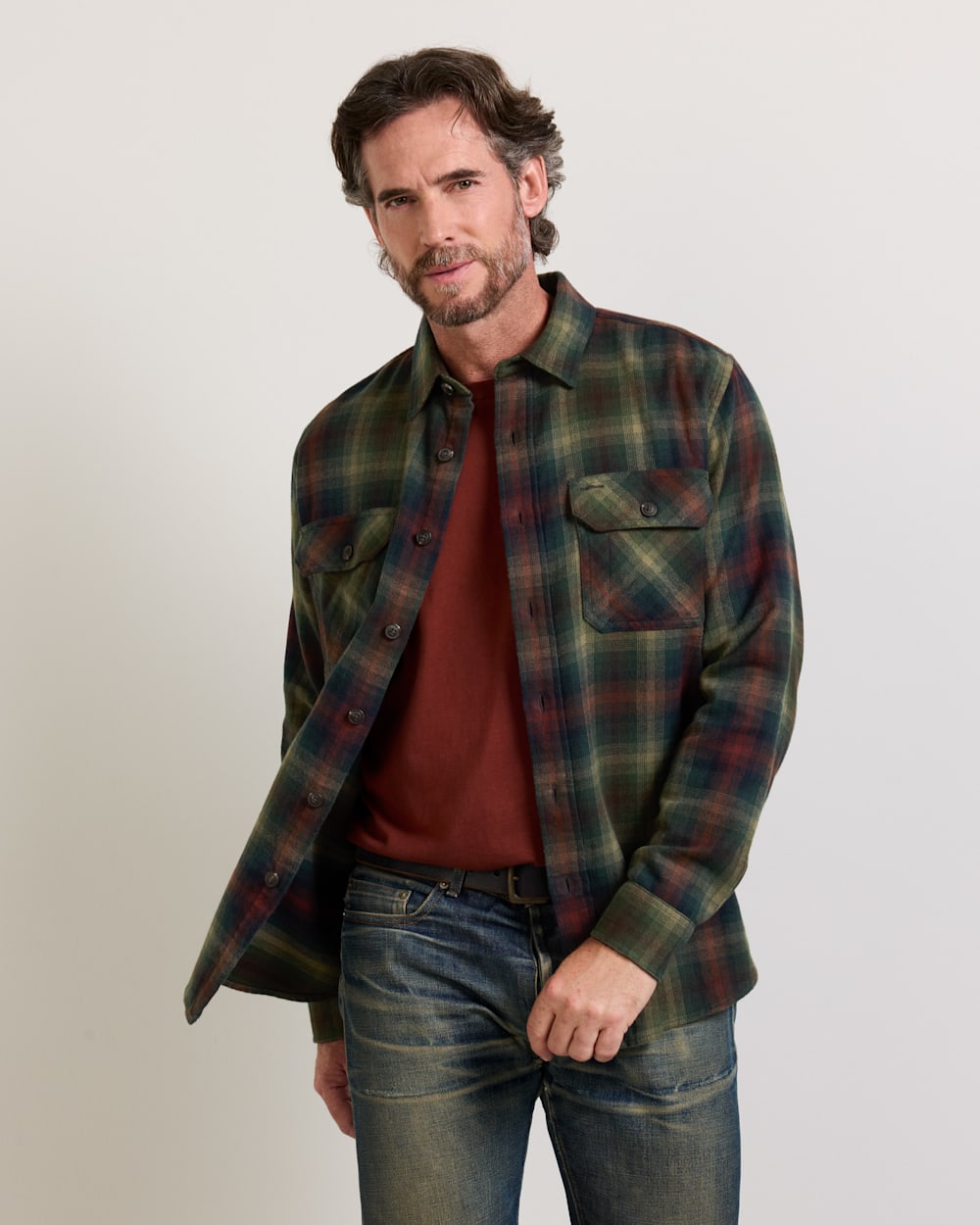 PENDLETON MEN'S PLAID BURNSIDE COTTON FLANNEL SHIRT