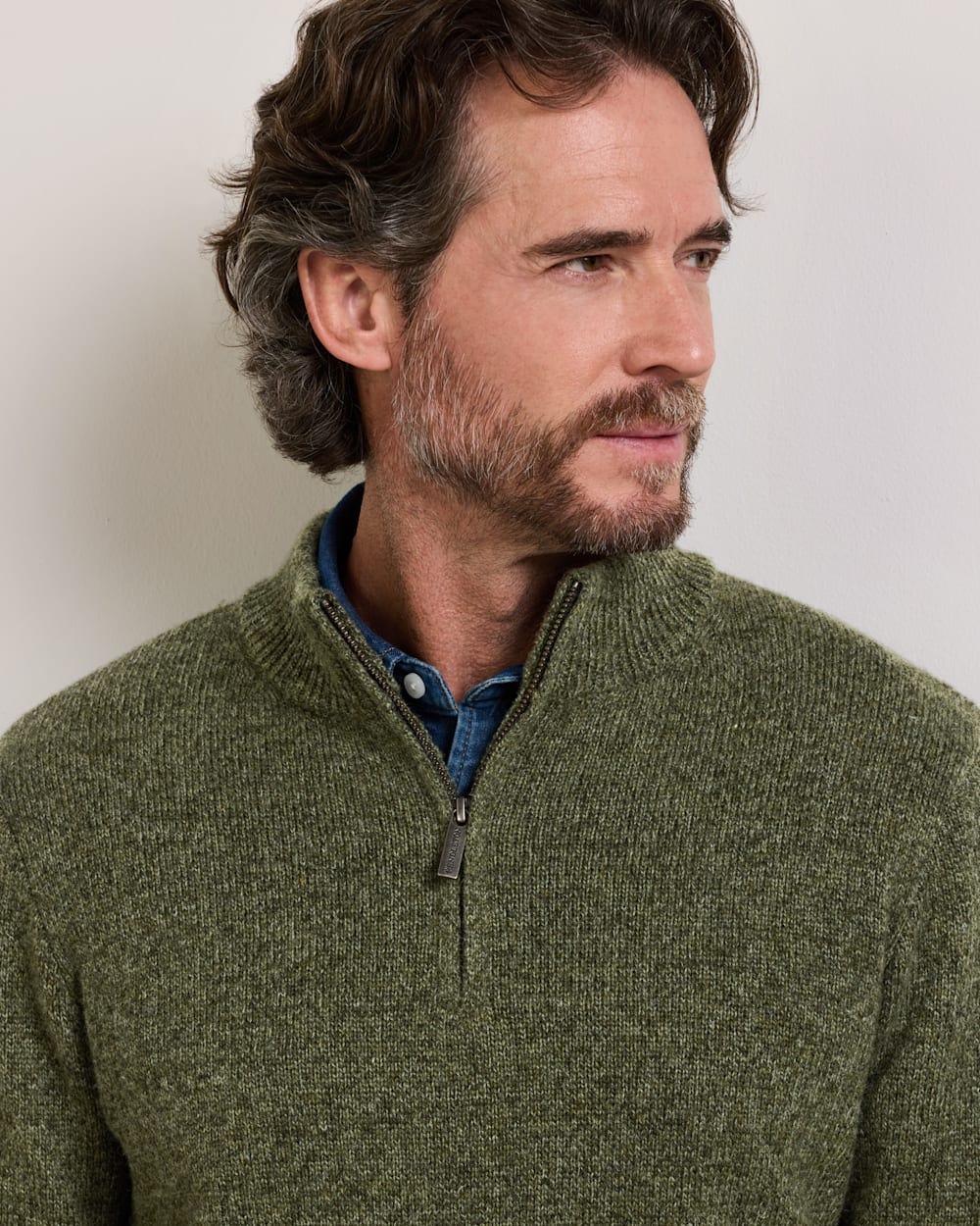 PENDLETON MEN'S SHETLAND COLLECTION QUARTER-ZIP SWEATER