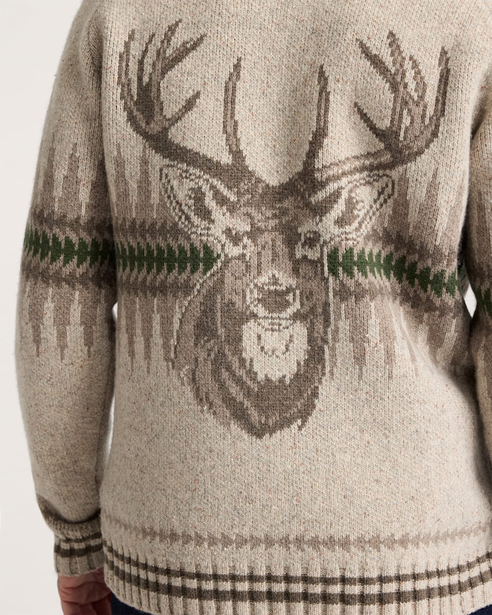 PENDLETON MEN'S SAWTOOTH BUCK LAMBSWOOL ZIP CARDIGAN