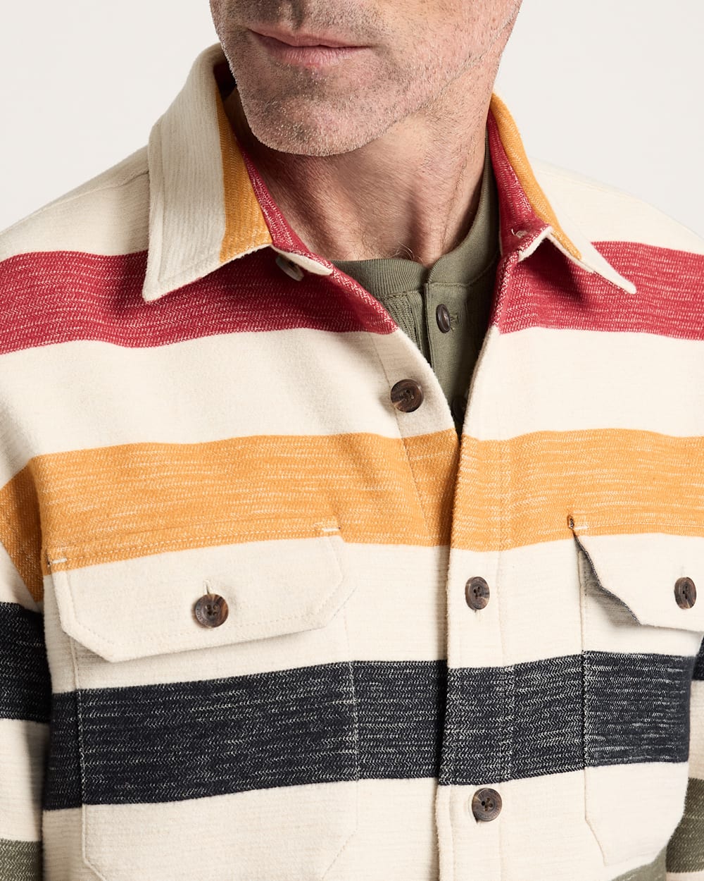 PENDLETON MEN'S GLACIER COTTON CHAMOIS DRIFTWOOD SHIRT