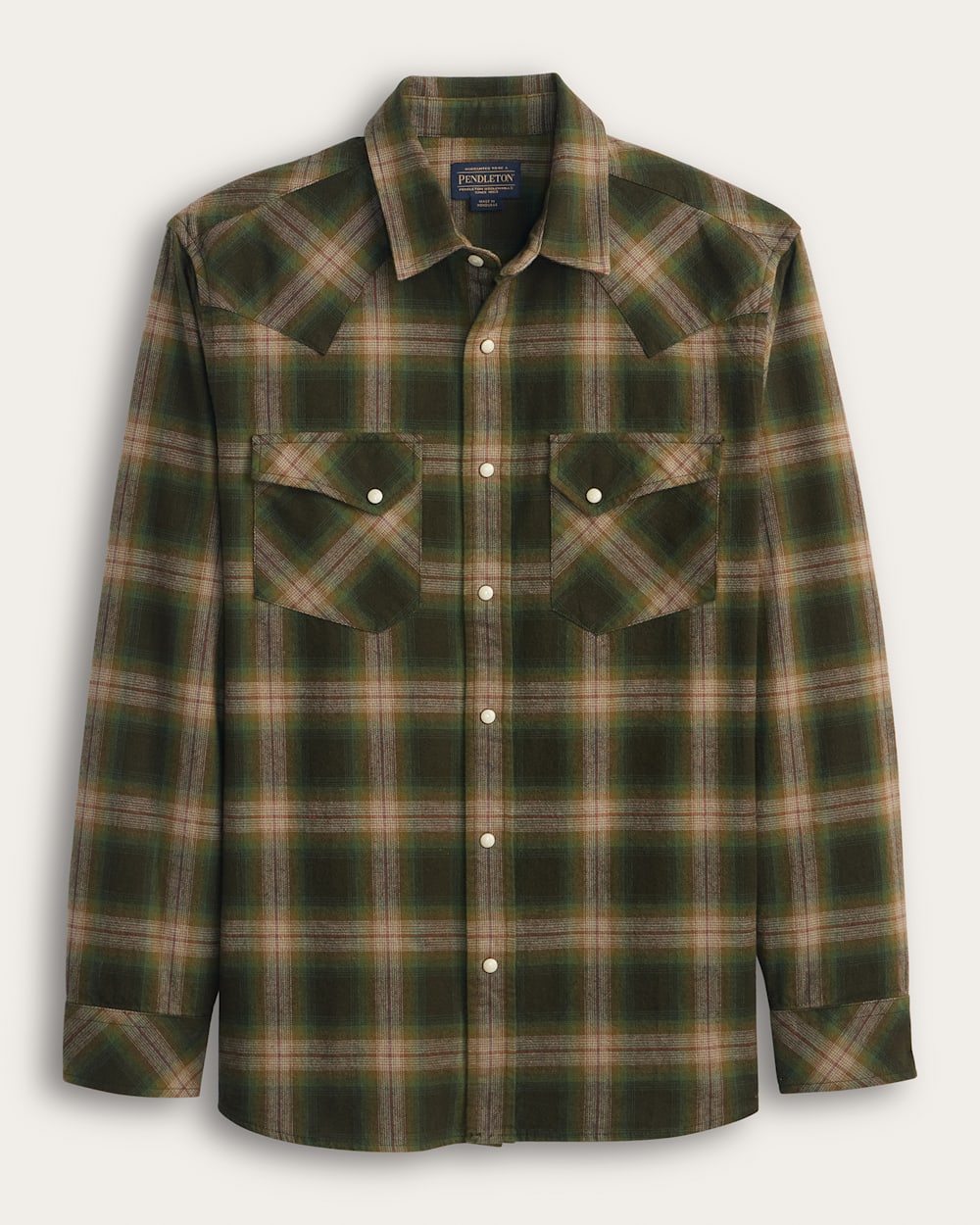 PENDLETON MEN'S PLAID SNAP-FRONT WYATT COTTON SHIRT