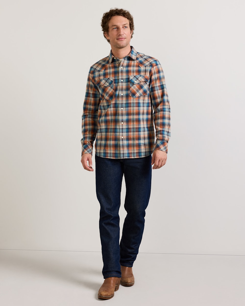 PENDLETON MEN'S PLAID SNAP-FRONT WYATT COTTON SHIRT