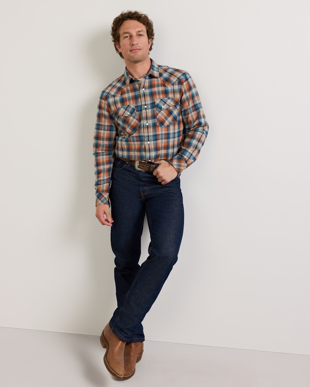 PENDLETON MEN'S PLAID SNAP-FRONT WYATT COTTON SHIRT