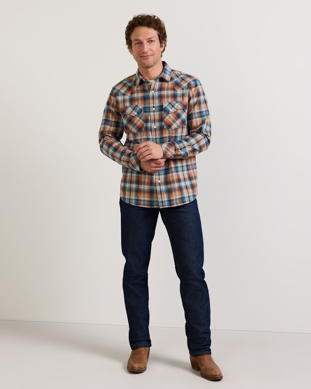 PENDLETON MEN'S PLAID SNAP-FRONT WYATT COTTON SHIRT