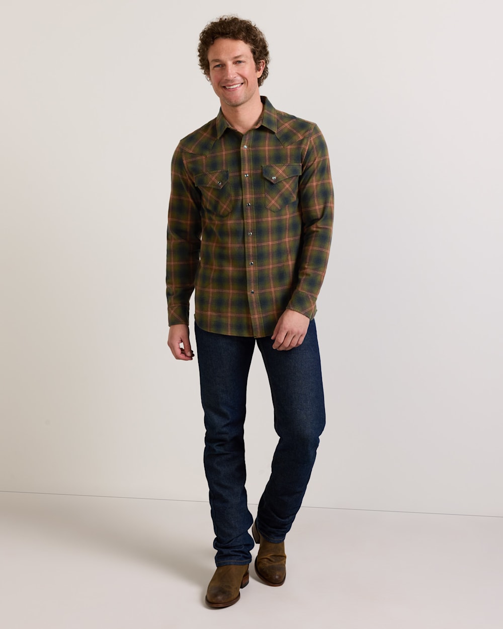 PENDLETON MEN'S PLAID SNAP-FRONT WYATT COTTON SHIRT