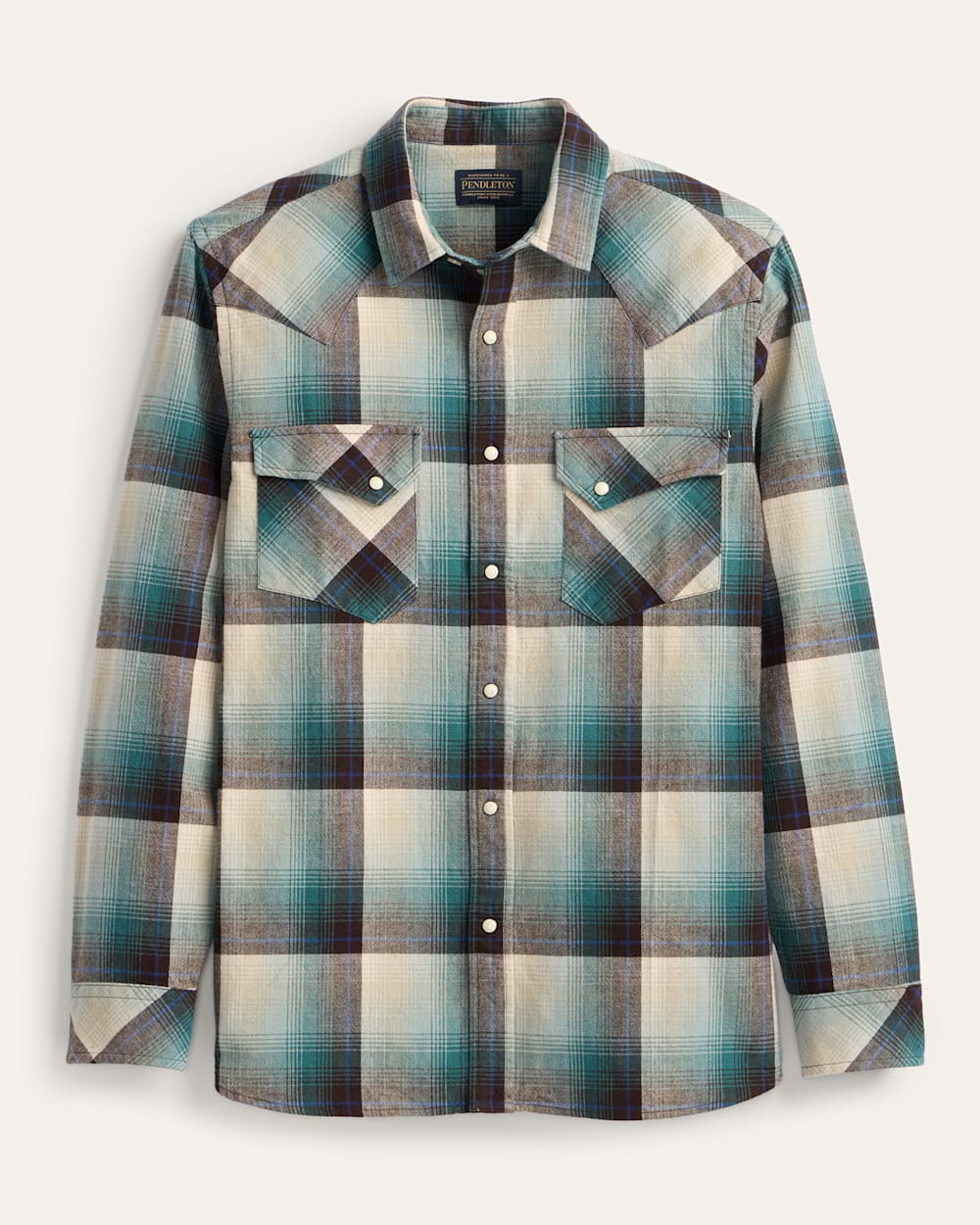 PENDLETON MEN'S PLAID SNAP-FRONT WYATT COTTON SHIRT