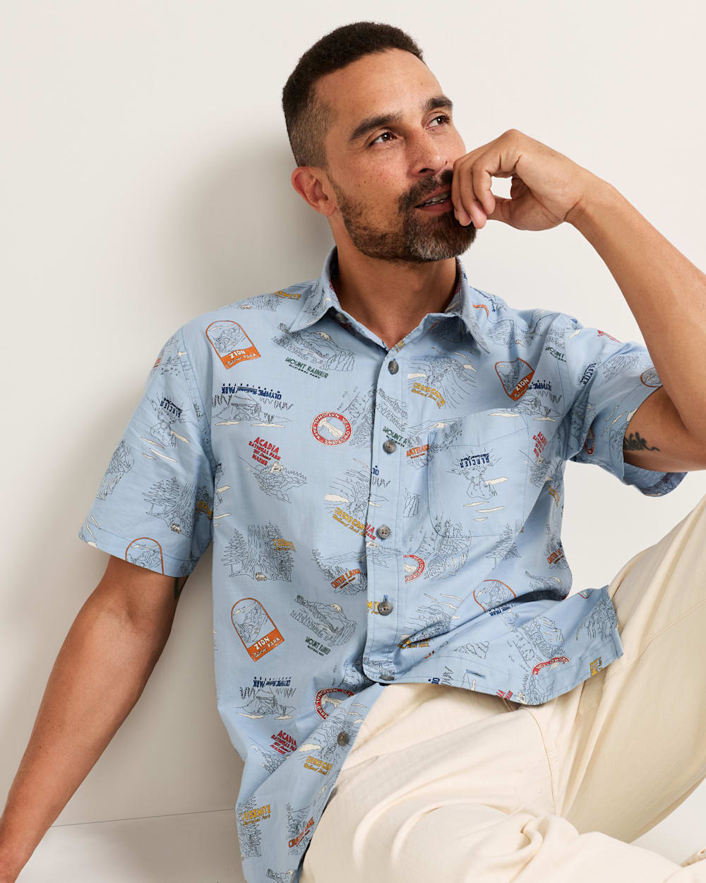 PENDLETON MEN'S SHORT-SLEEVE NATIONAL PARK SHORELINE SHIRT