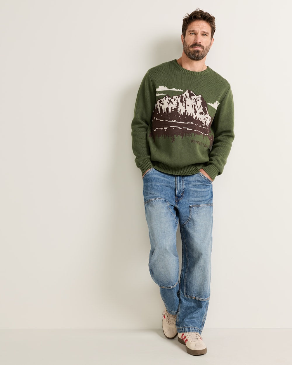 PENDLETON MEN'S LAKE SCENE COTTON SWEATER