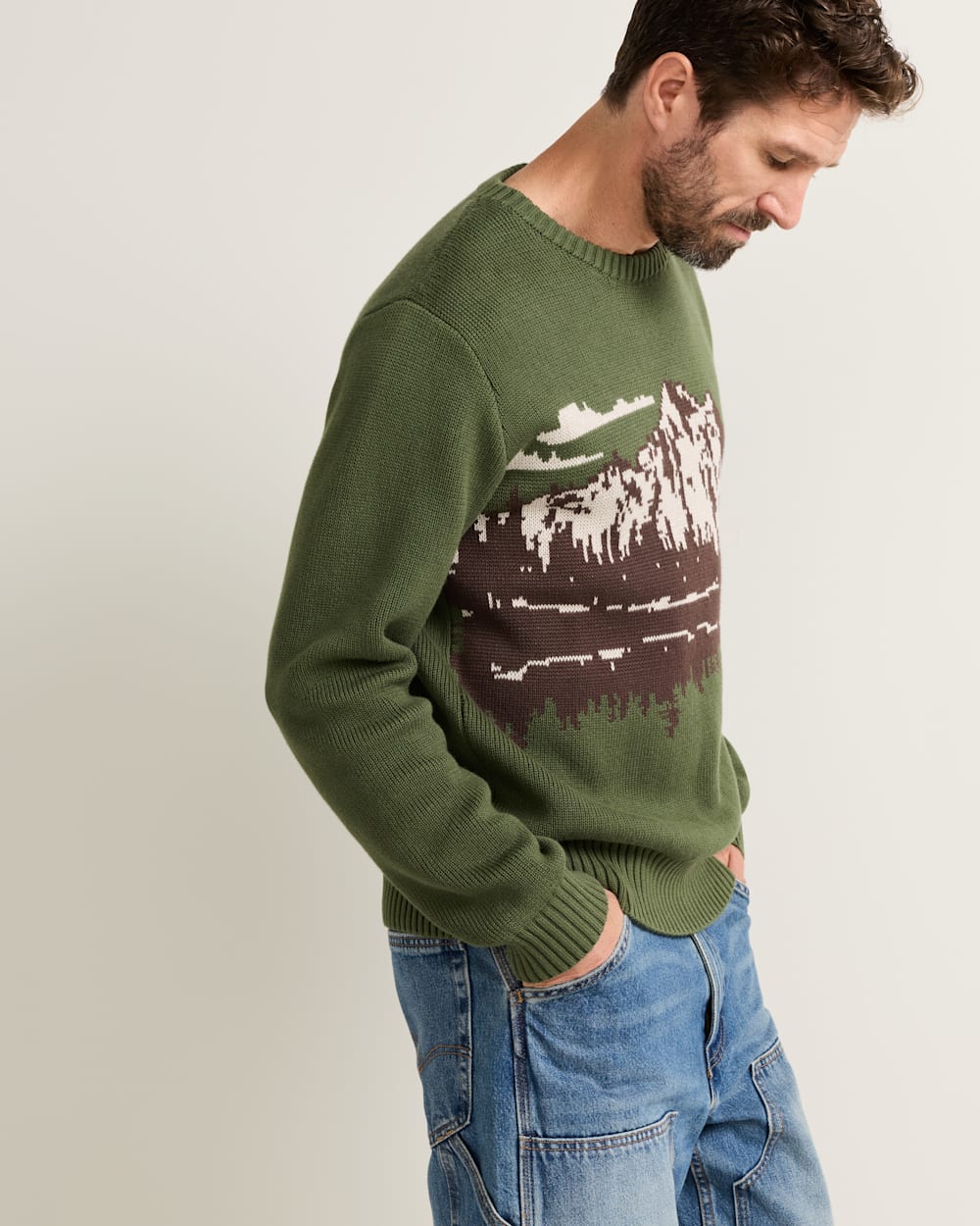 PENDLETON MEN'S LAKE SCENE COTTON SWEATER