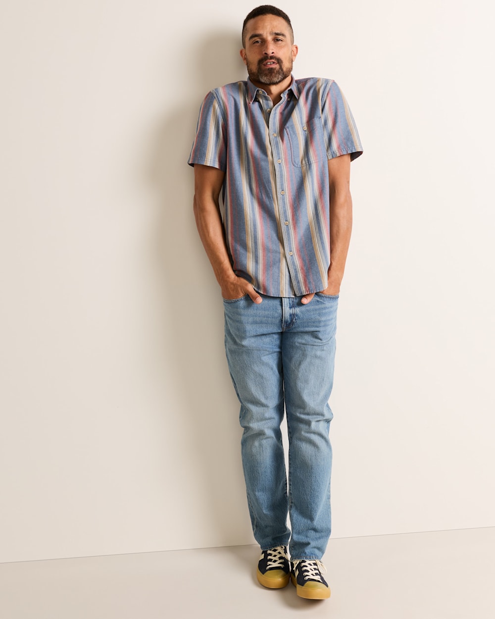 PENDLETON MEN'S SHORT-SLEEVE STRIPE BAYSIDE SHIRT
