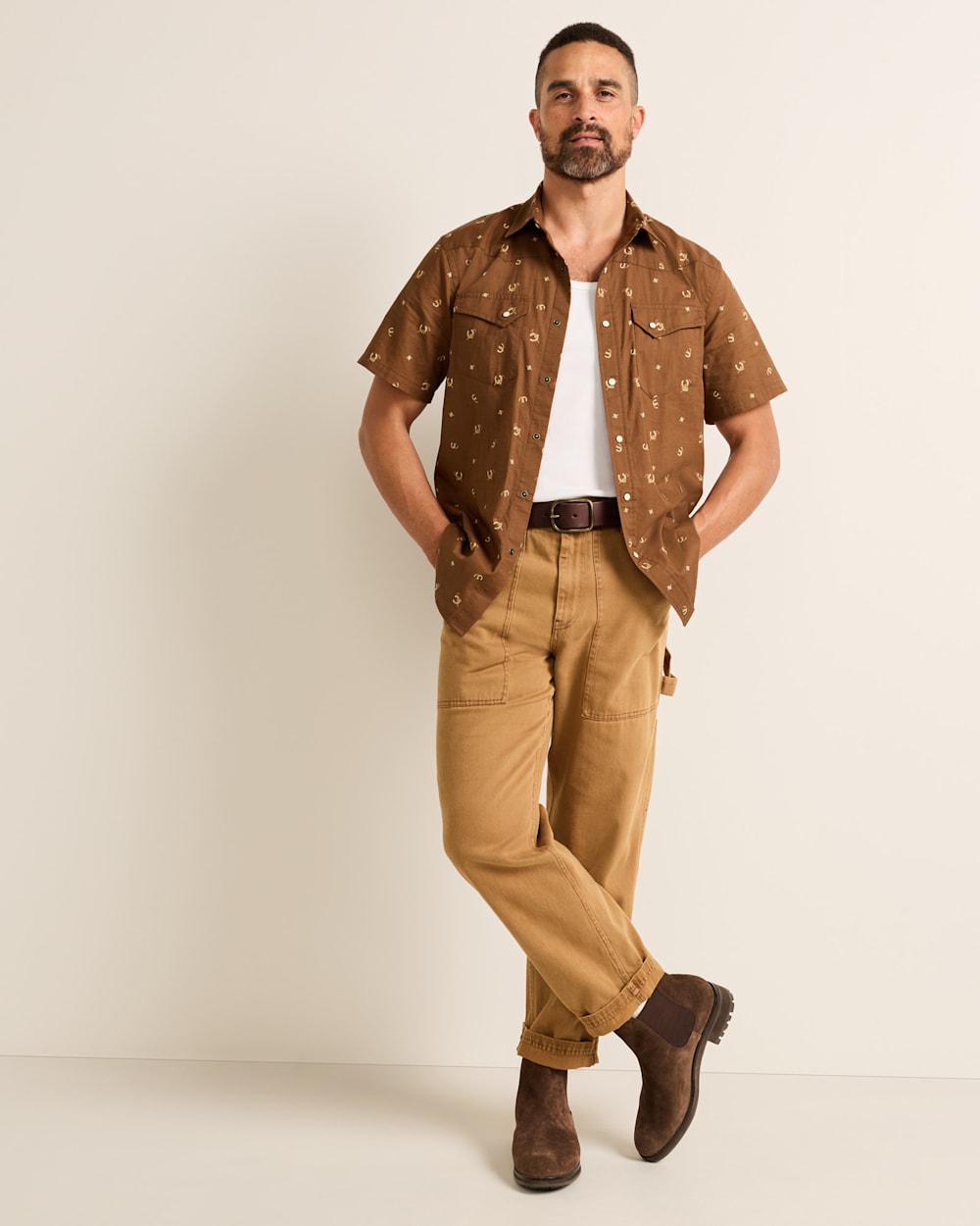 PENDLETON MEN'S SHORT-SLEEVE LARAMIE SNAP-FRONT SHIRT