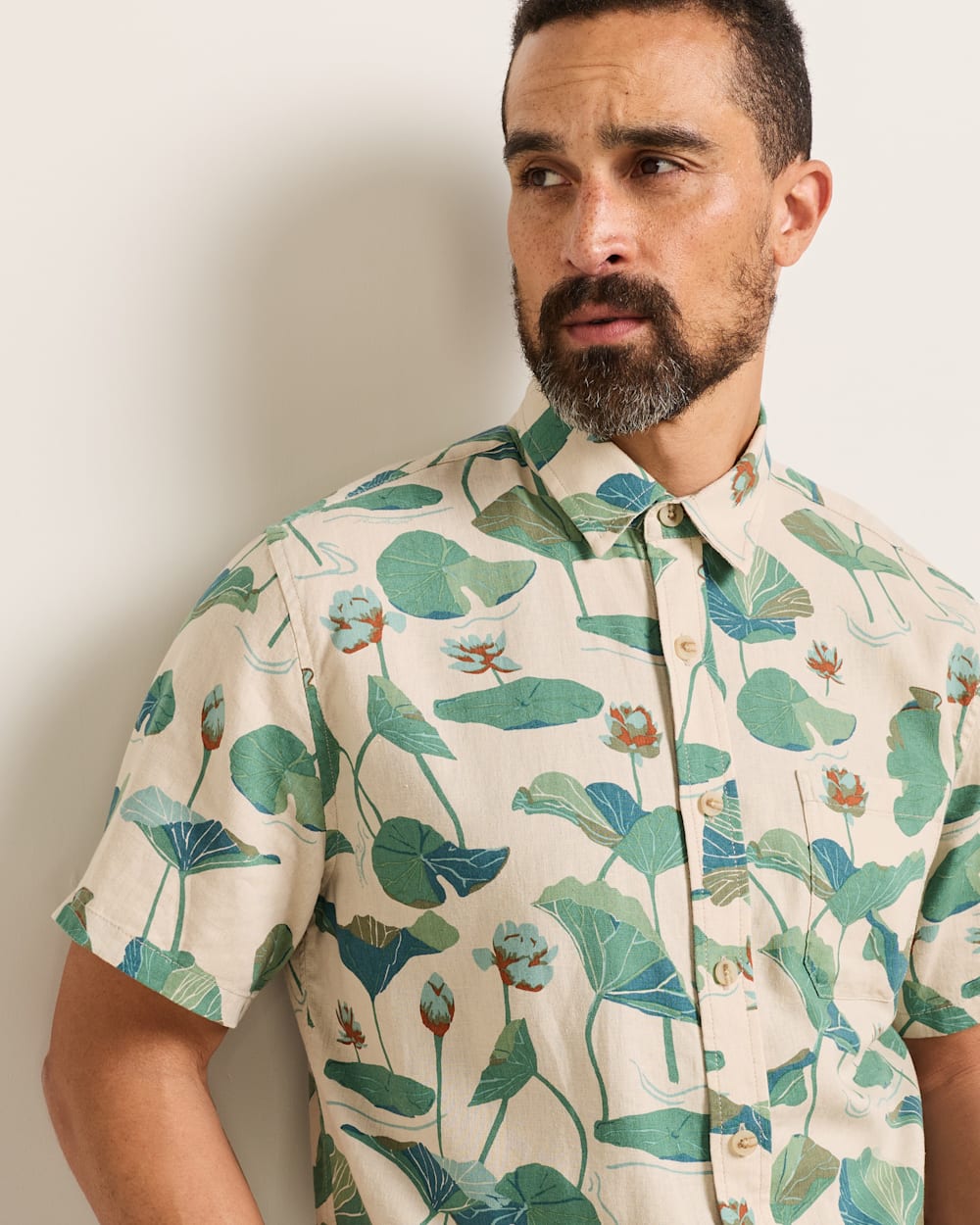 PENDLETON MEN'S SHORT-SLEEVE SHORELINE LINEN SHIRT
