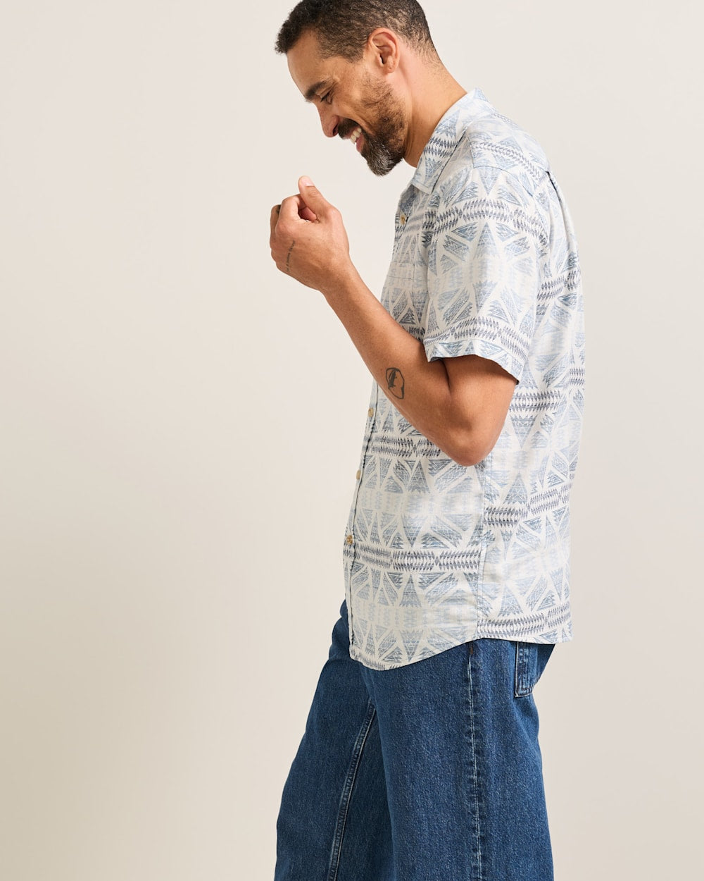 PENDLETON MEN'S SHORT-SLEEVE SHORELINE LINEN SHIRT
