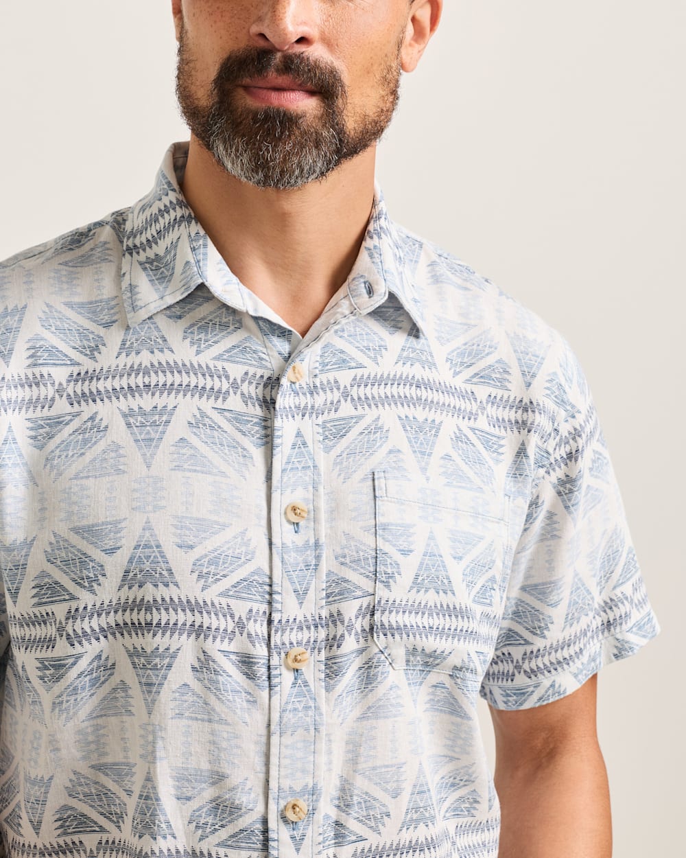 PENDLETON MEN'S SHORT-SLEEVE SHORELINE LINEN SHIRT
