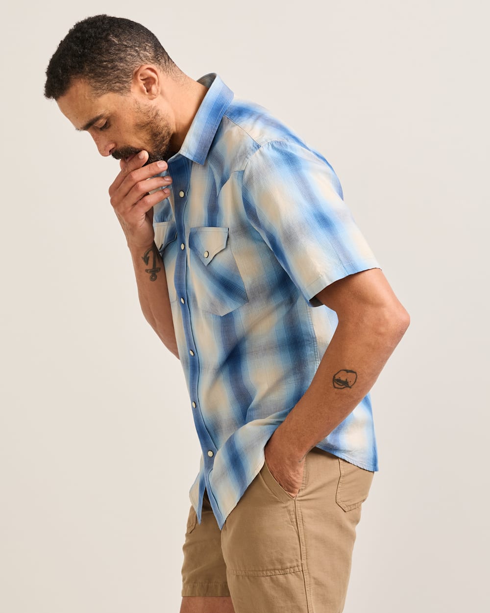 PENDLETON MEN'S SHORT-SLEEVE PLAID FRONTIER SHIRT